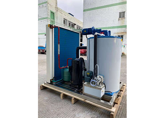 Case of 3 ton flake ice machine in an aquatic product market in Guangxi