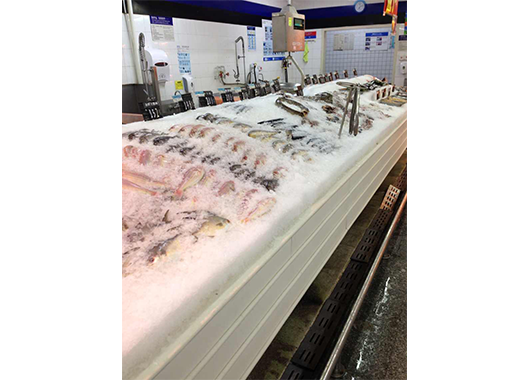 Case of 1 ton flake ice machine in a supermarket in Jiangxi