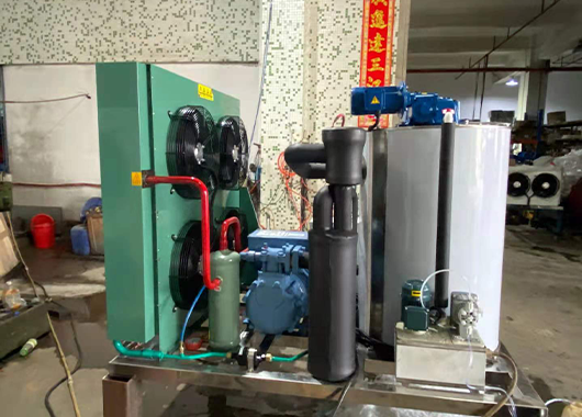 Case of a 3 ton flake ice machine in a chemical plant in Guangxi